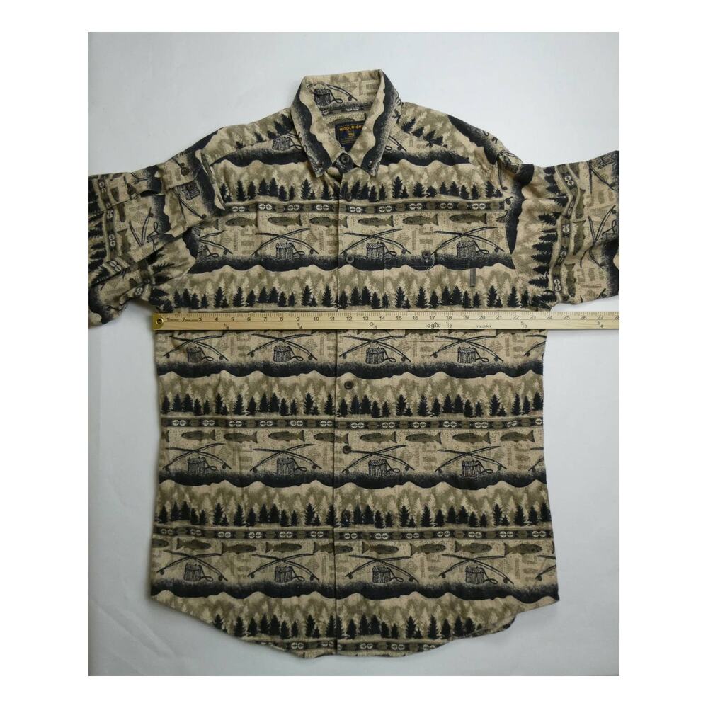 men's WOOLRICH chamois long sleeve button front shirt, fishing, XLARGE - Picture 3 of 4